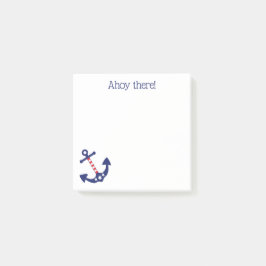 Patriotic Nautic Anchor Ahoy gibt Angebot 3 x 3 Post-it Klebezettel