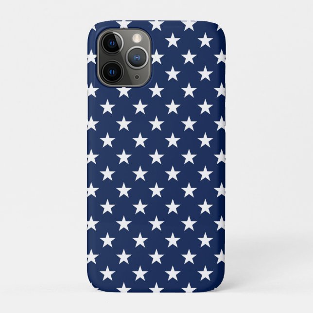 Patriotic Navy Blue USA Flag Stars Muster Case-Mate iPhone Hülle (Rückseite)
