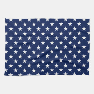Patriotic Navy Blue USA Flag Stars Muster Geschirrtuch