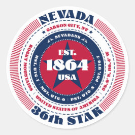 Patriotic Nevada Circle Design Aufkleber