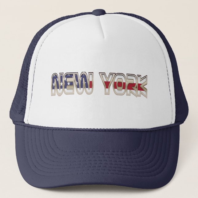 Patriotic New York - Hat Truckerkappe (Vorderseite)