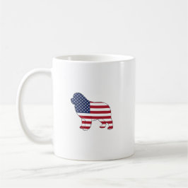 Patriotic Newf Dog USA Flag Design 4. Juli Kaffeetasse