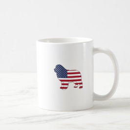Patriotic Newf Dog USA Flag Design 4. Juli Kaffeetasse