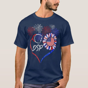 Patriotic Nurse DSP 4. Juli American Flag Sunf T-Shirt