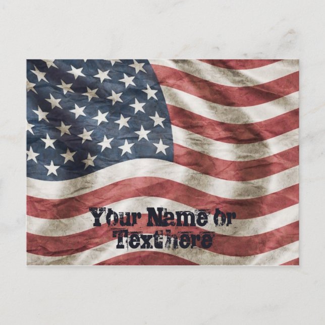 Patriotic Old Glory US-Flagge rot, weiß und blau Postkarte (Vorderseite)