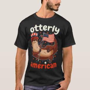 Patriotic Otterly American Flag 4. Juli Otter T-Shirt