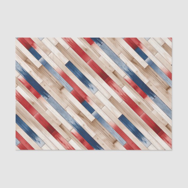 Patriotic Painted Planks  Seidenpapier (Vorderseite)