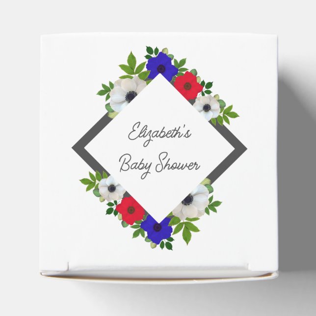 Patriotic Panda Anemone Baby Shower Geschenkschachtel (Oben)