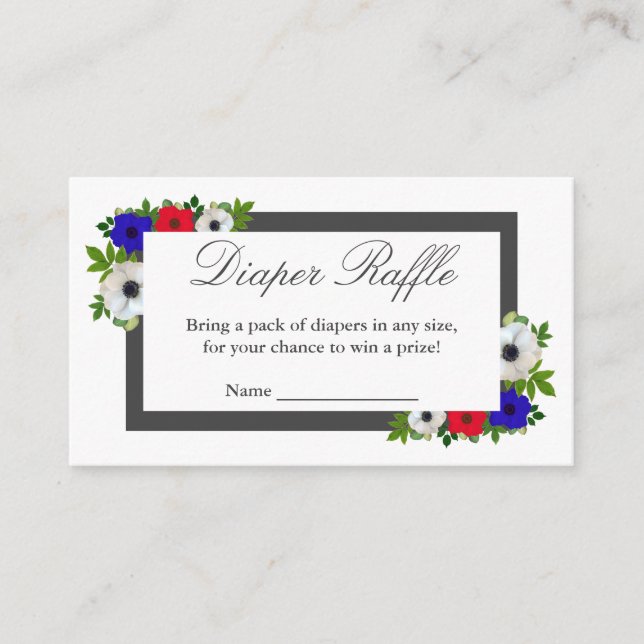 Patriotic Panda Anemone Kinderdusche Windelwanne Begleitkarte (Vorderseite)