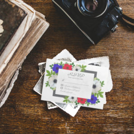 Patriotic Panda Anemone RSVP Karte