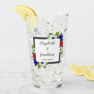Patriotic Panda Anemone Wedding Glas