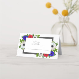 Patriotic Panda Anemone Wedding Platzkarte