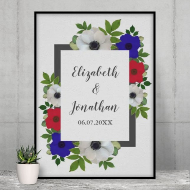 Patriotic Panda Anemone Wedding Poster (Von Creator hochgeladen)