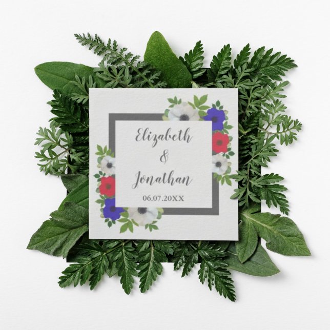 Patriotic Panda Anemone Wedding Serviette (Von Creator hochgeladen)