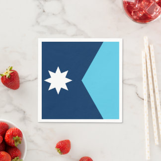 Patriotic paper napkins with flag of Minnesota, US Serviette