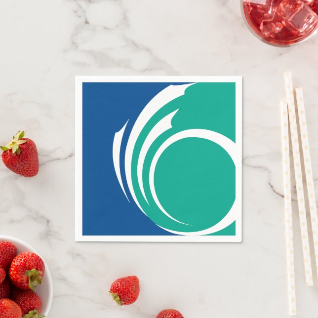 Patriotic paper napkins with flag of Ottawa Serviette (Beispiel)