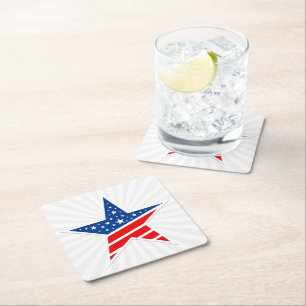 Patriotic Paper Star Drink Untersetzer