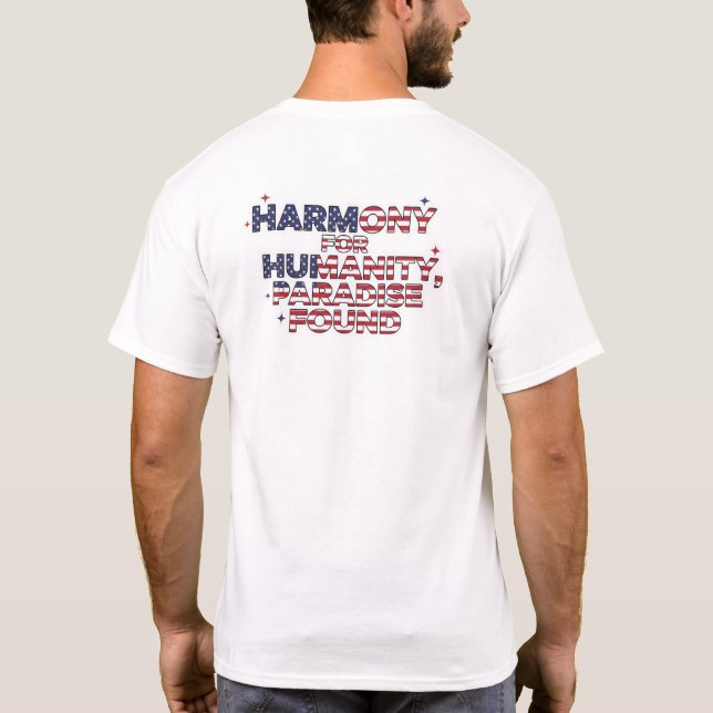 Patriotic Peace Decal T-Shirt (Rückseite)