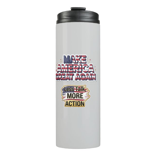 Patriotic Peace Decal Thermosbecher (Vorderseite)