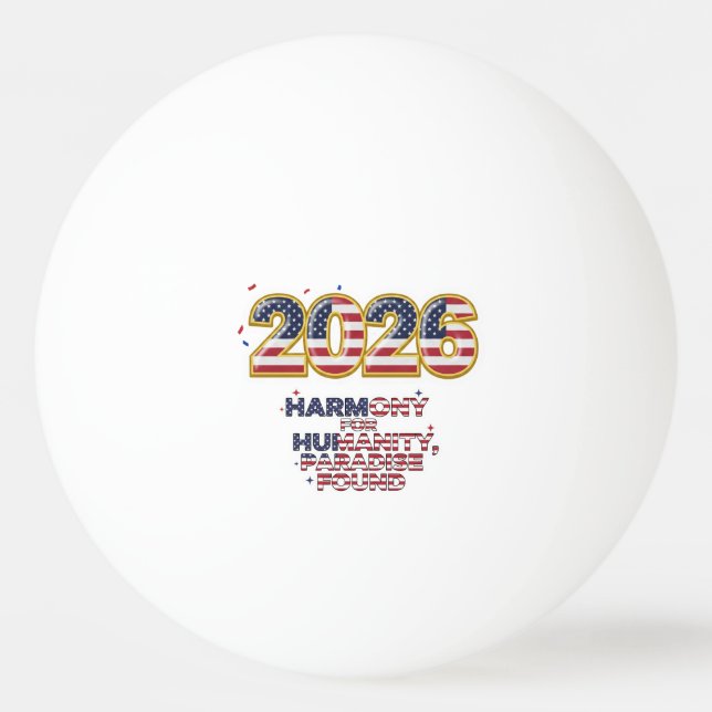 Patriotic Peace Decal Tischtennisball (Vorderseite)