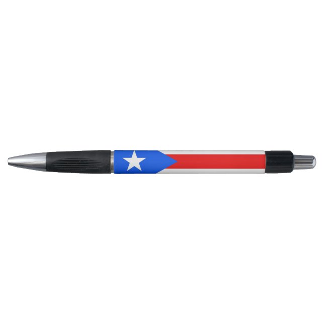 Patriotic Pen mit Flagge von Puerto Rico, USA Kugelschreiber (Vorderseite)