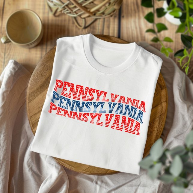 Patriotic Pennsylvania Red and Blue Boho T - Shirt (Von Creator hochgeladen)