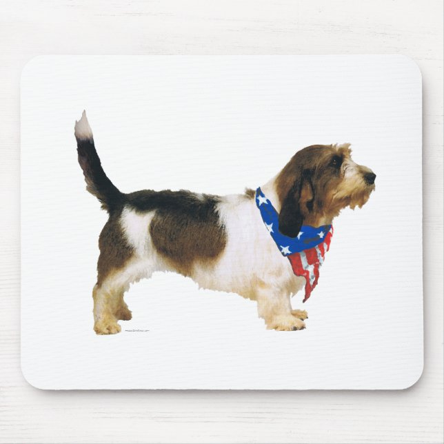Patriotic Petit Basset Griffon Vendeen Mousepad (Vorne)
