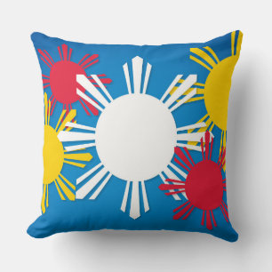 Patriotic Philippine Flag Sun Pinoy Kissen