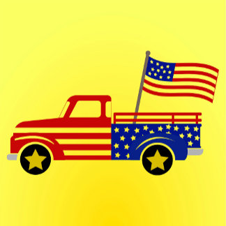 Patriotic Pickup Truck  Mousepad