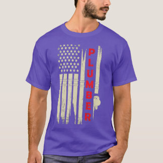 Patriotic Plumber Geschenk 4. Juli Klempner Pipe T-Shirt