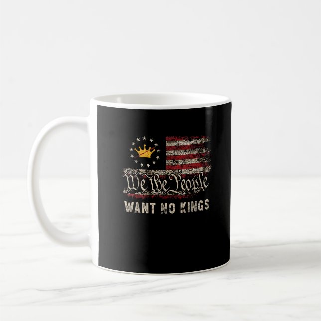 Patriotic Politics Protest No Kings In America Kaffeetasse (Links)