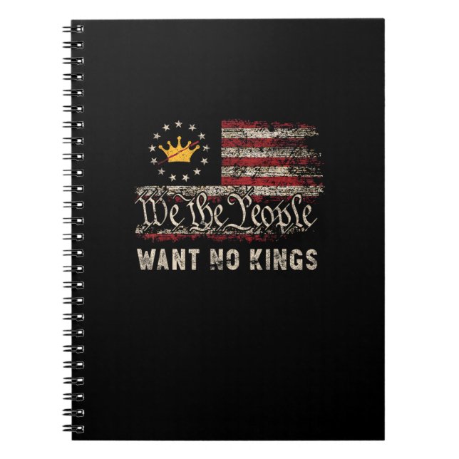 Patriotic Politics Protest No Kings In America Notizblock (Vorderseite)