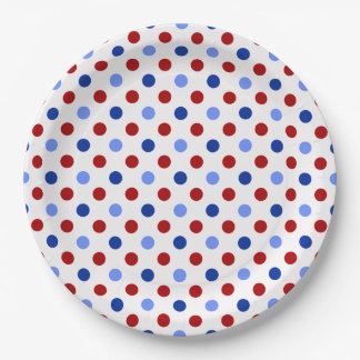 Patriotic Polka Dots Pappteller