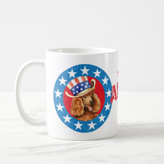 Patriotic Poodle Kaffeetasse (Links)