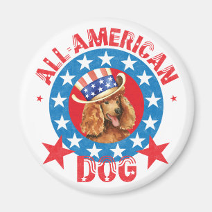 Patriotic Poodle Magnet