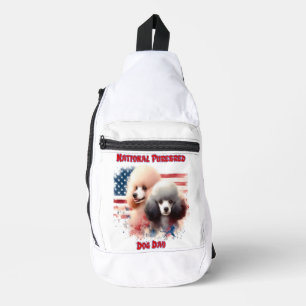 Patriotic Poodles Prance von alter Herrlichkeit Crossbody Bag