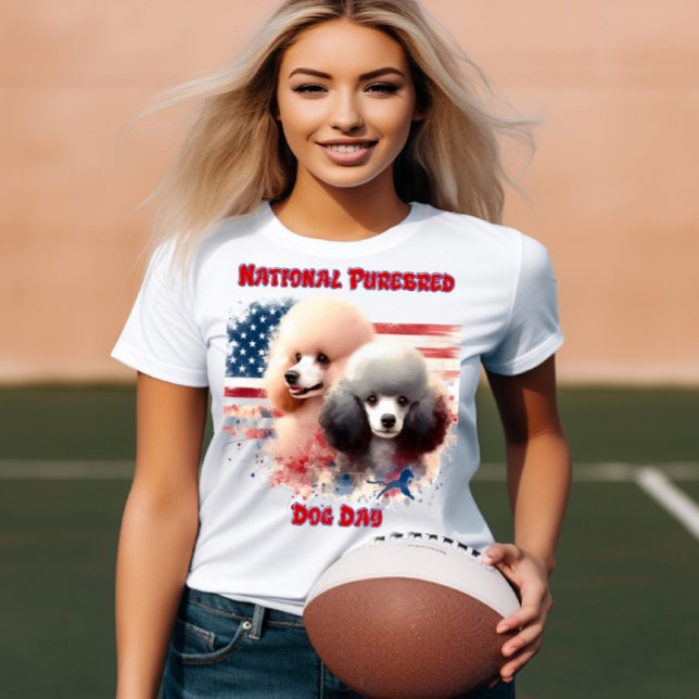 Patriotic Poodles Prance von alter Herrlichkeit T-Shirt (Von Creator hochgeladen)