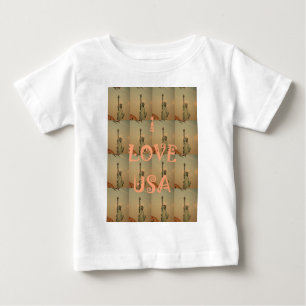Patriotic Pop Art: "I Liebe USA" Grafikdesign Baby T-shirt