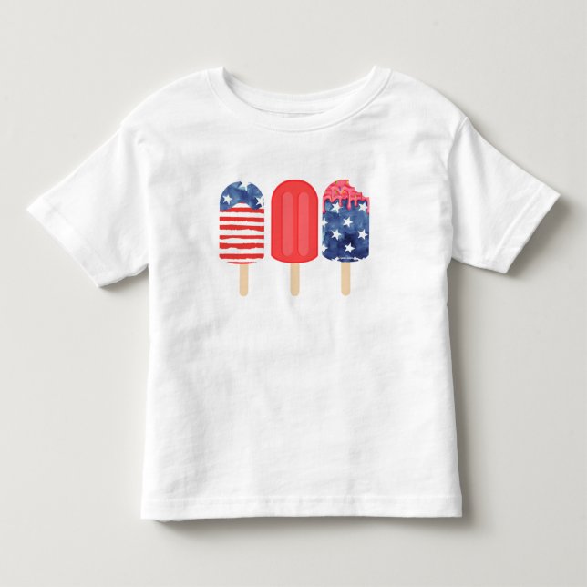 Patriotic Popsicle Kleinkind T-shirt (Vorderseite)