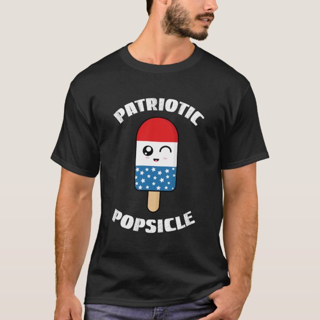 Patriotic Popsicle, Summer Popsicle T-Shirt (Vorderseite)