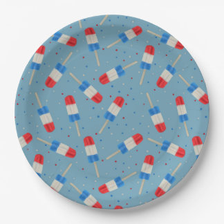 Patriotic Popsicles Paper Plates Pappteller