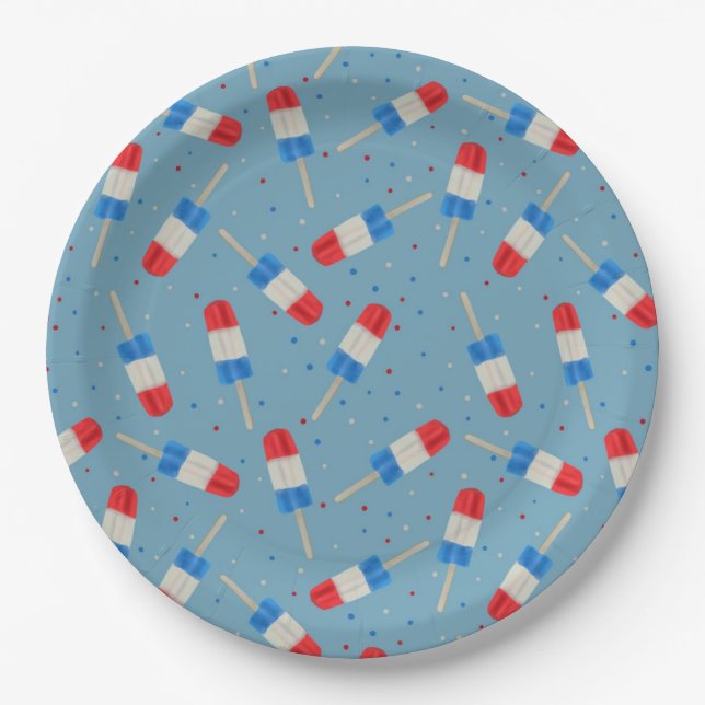 Patriotic Popsicles Paper Plates Pappteller (Vorderseite)