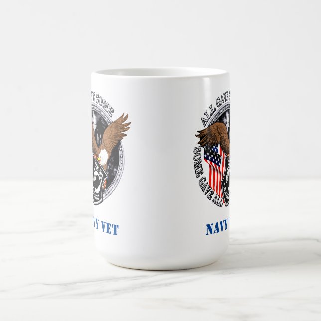 Patriotic POW-MIA Veteran Eagle Marine Vet Kaffeetasse (Mittel)
