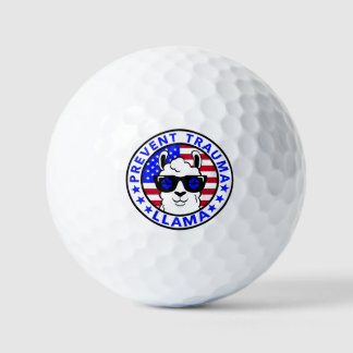 Patriotic Prevent Trauma Llama Golfball