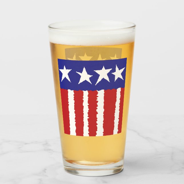 Patriotic Pride Glas (Vorne (Gefüllt))