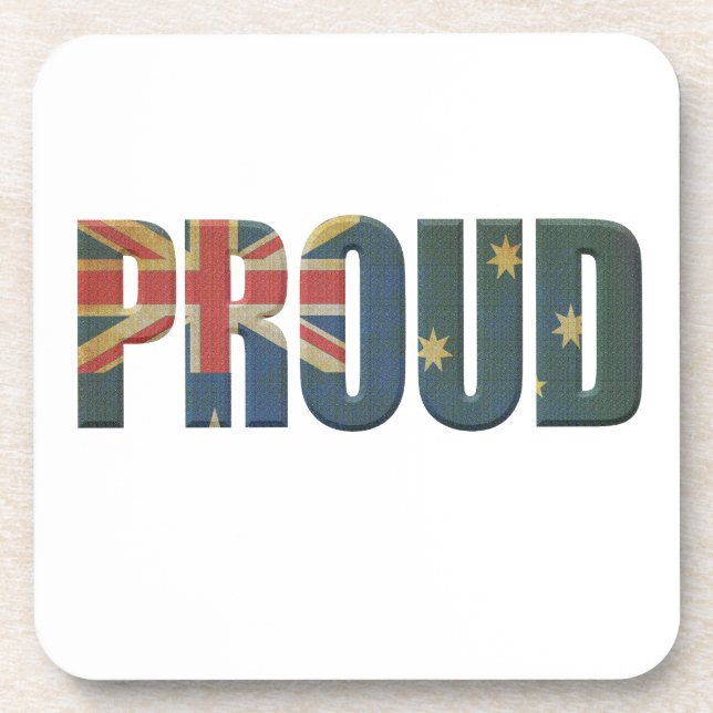 Patriotic Proud Australian Untersetzer (Vorderseite)