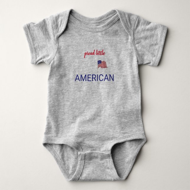Patriotic Proud Little American Baby Strampler (Vorderseite)