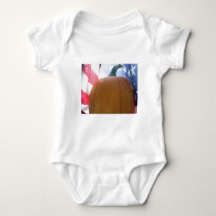 Patriotic Pumpkin Baby Strampler