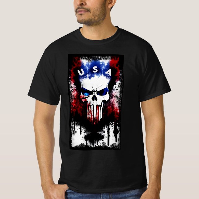 Patriotic Punisher (USA) T-Shirt (Vorderseite)