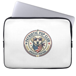Patriotic Pup Club Patriotischer Patriotischer Hau Laptopschutzhülle
